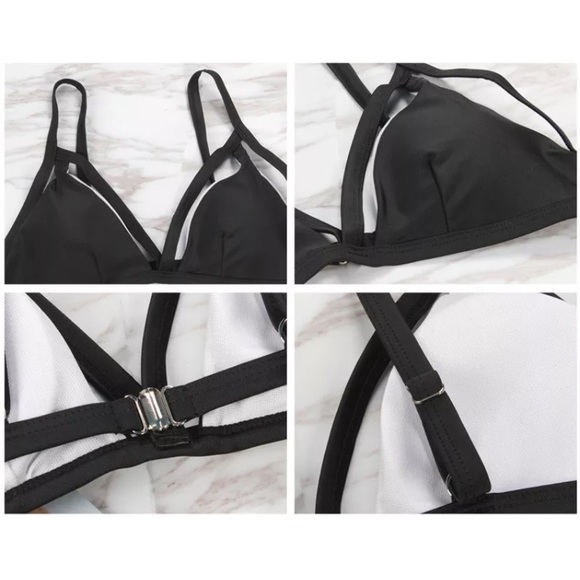 Yellow bikini swimsuit high waist monokini ties up - Picture 6 of 8